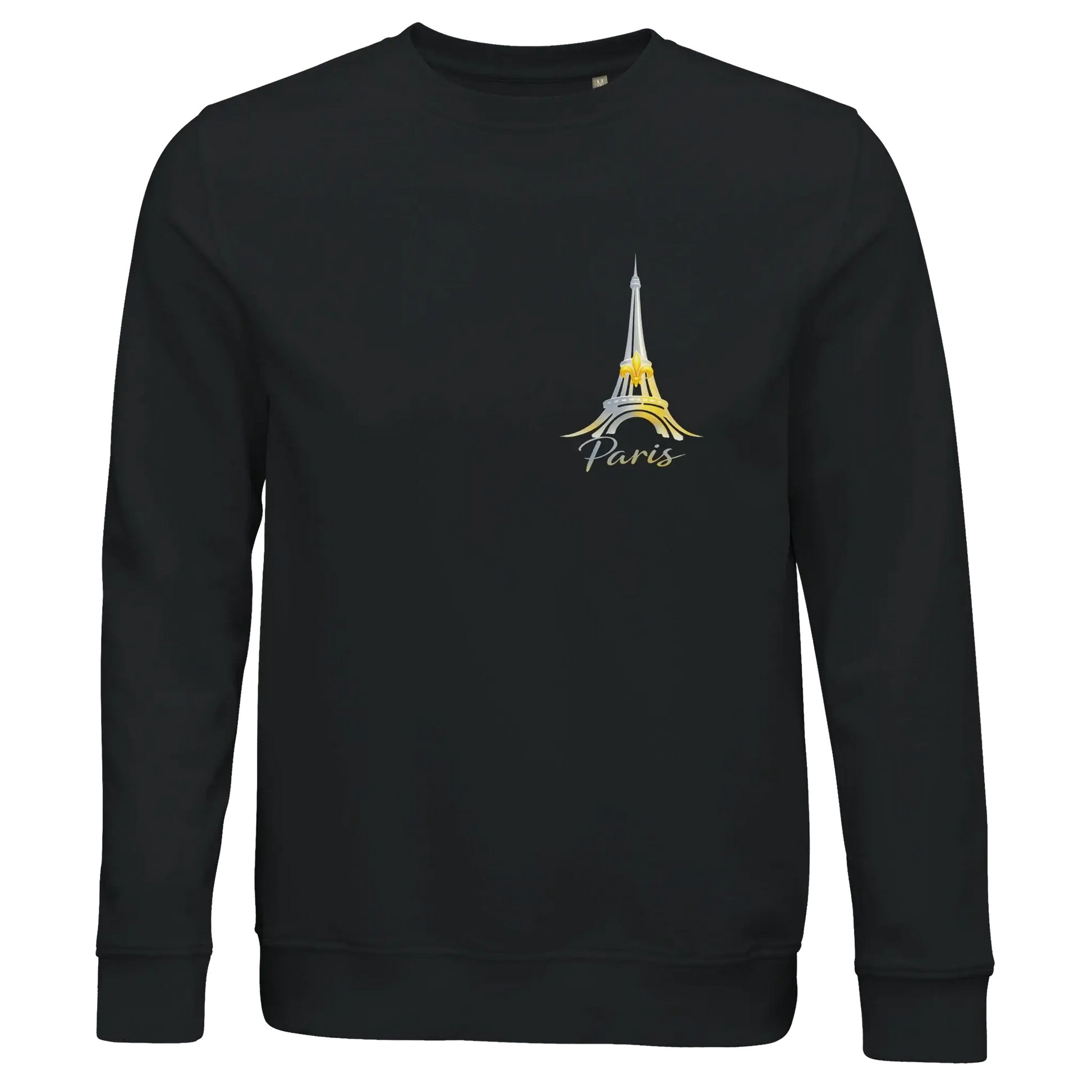 Modern Paris Minimal Graphics Sweatshirt med Eiffeltornet grafik i ekologisk bomull