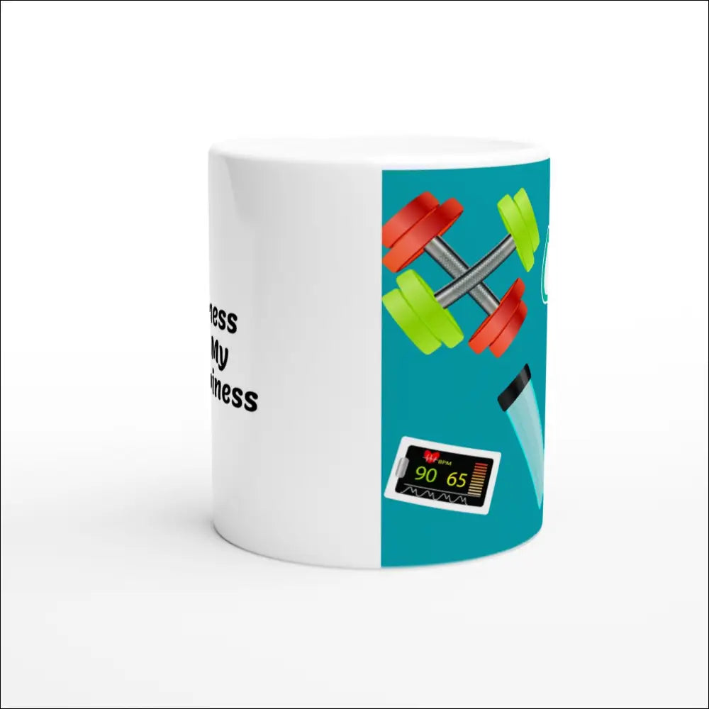 Fitness Mugg med Träning Grafik till Gymmet - Print Material