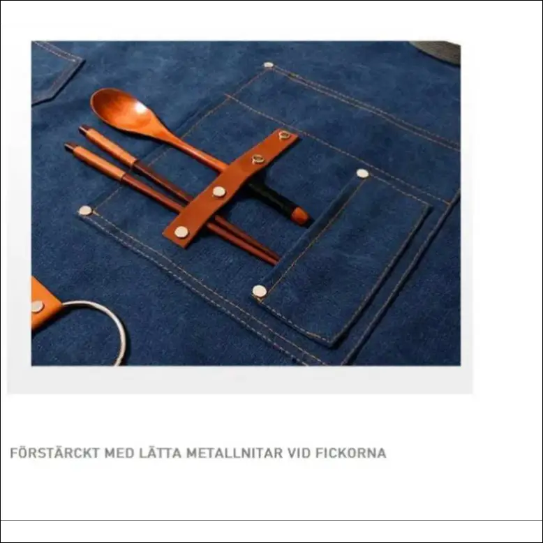 Förkläde i denim och kanvas för DIY – hantverk som klär