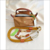 Dubbel Flätad Crossbody Rem till Longchamp Mini Bag Moss green 100cm mutual