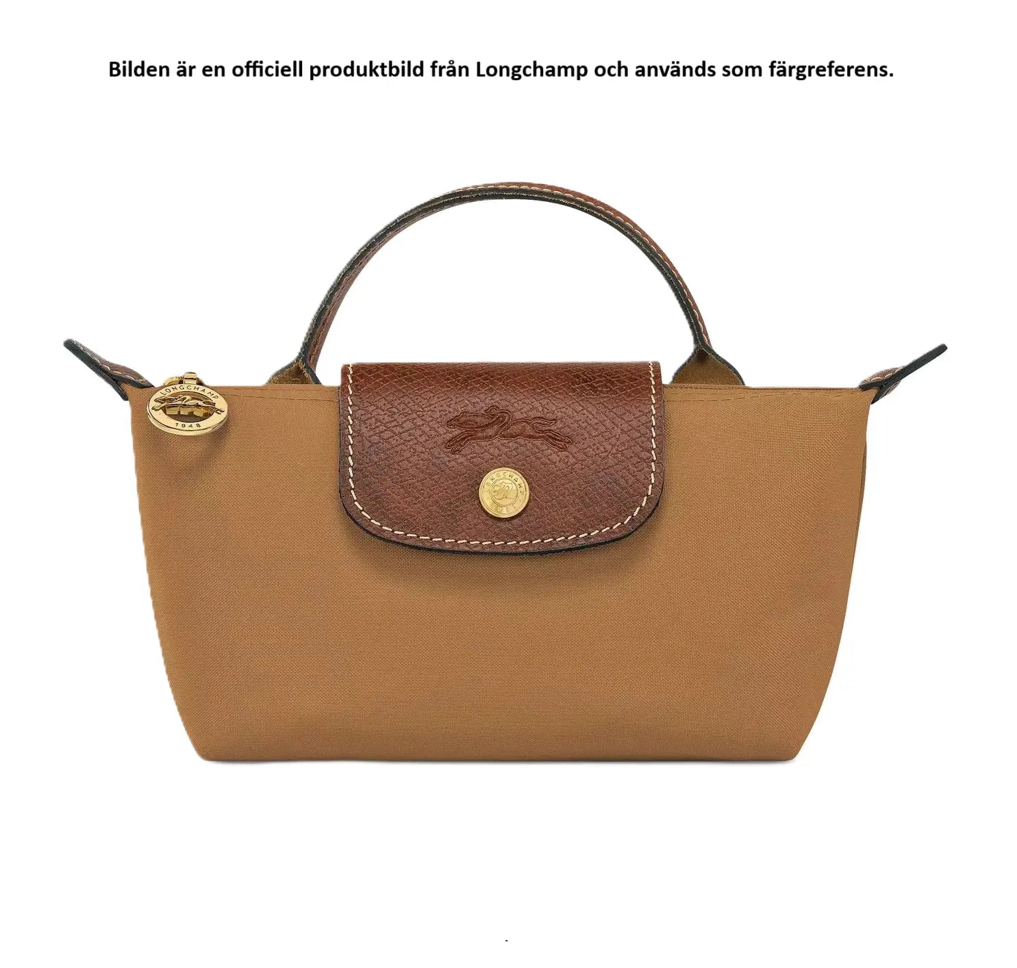 Le Pliage Original Pochette i nylon med handtag - Longchamp Fawn