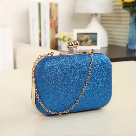 Momentum med Glamour - Glittrande Clutch - Blå