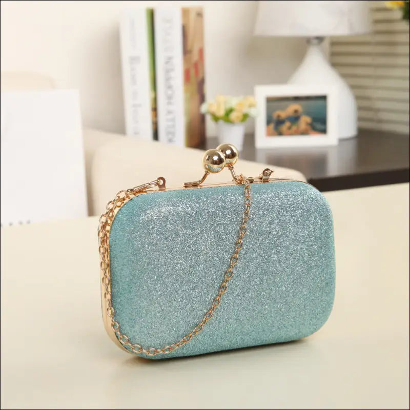 Momentum med Glamour - Glittrande Clutch - Mintgrön
