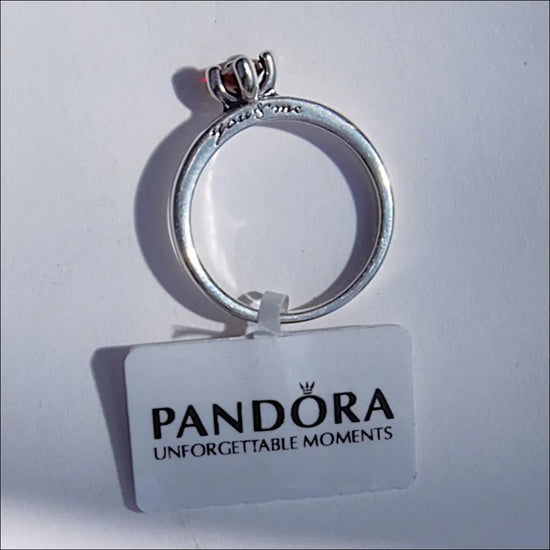 Glittrande Rött Hjärta Ring Silverring Pandora Moments You Me
