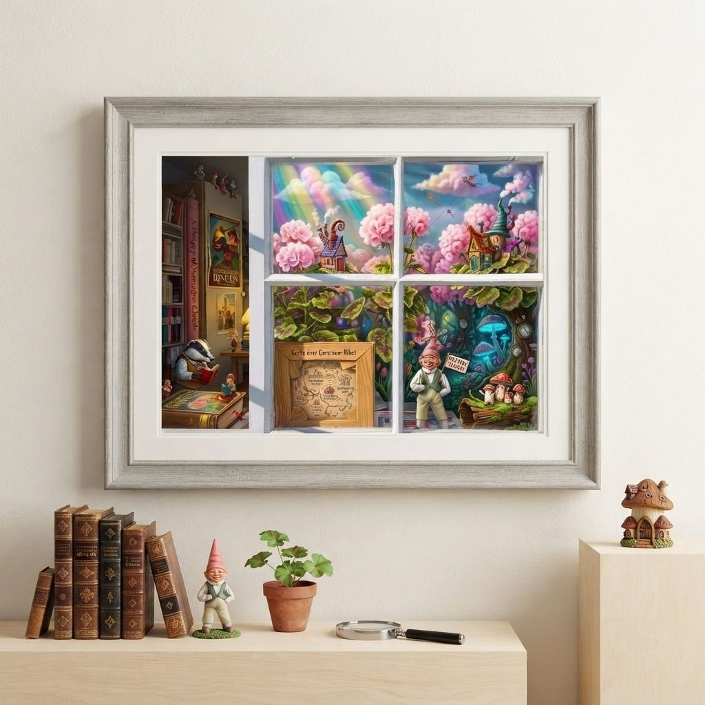 Gnome Home Nordic Whimsy Poster