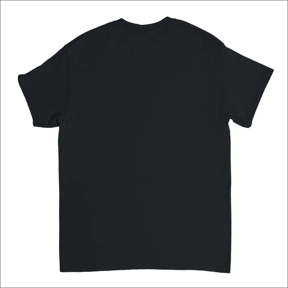 Stilren Vågor inspirerad Svart T-Shirt med Klassisk Design - Print Material
