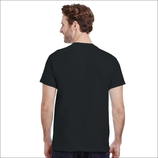 Stilren Vågor inspirerad Svart T-Shirt med Klassisk Design - Print Material