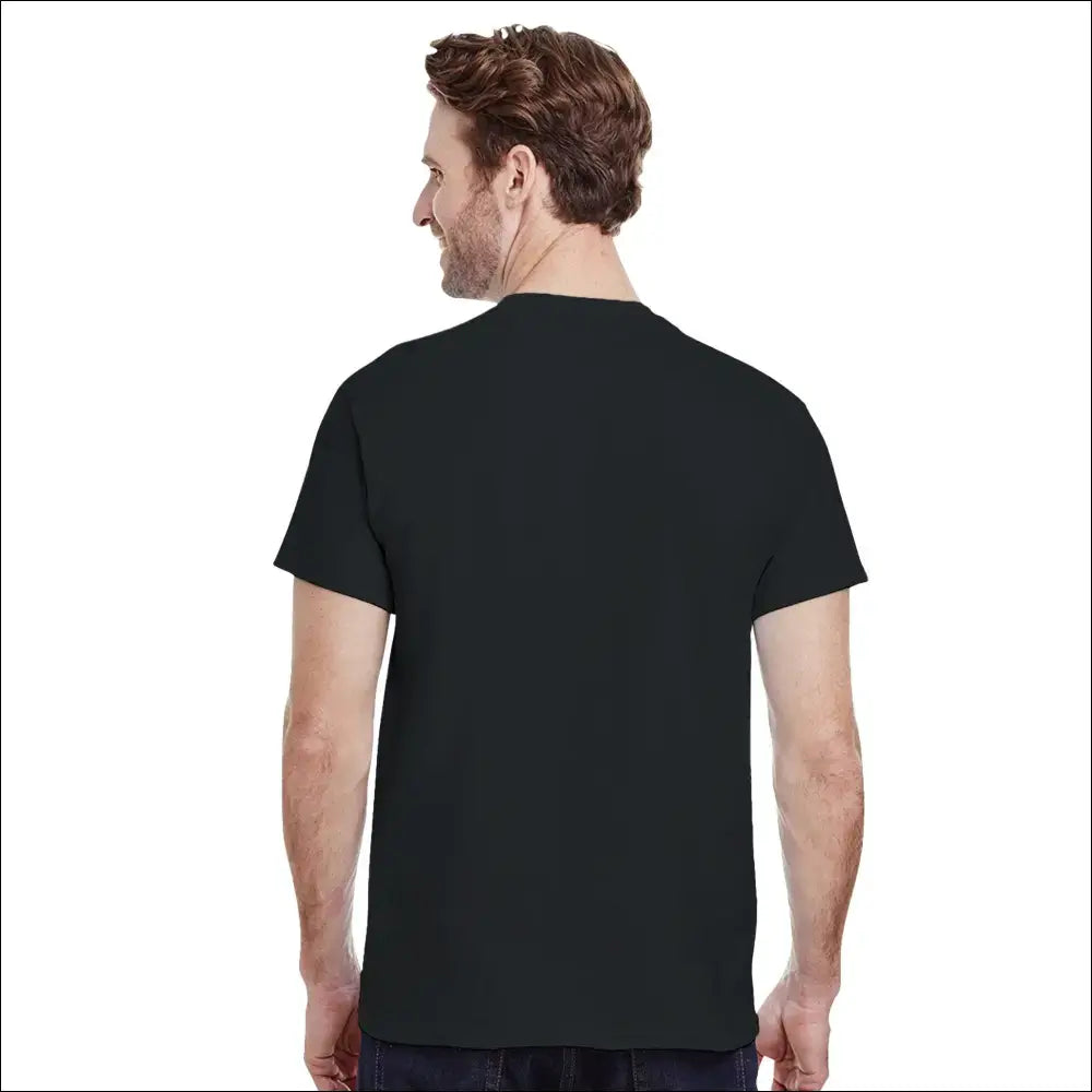 Stilren Vågor inspirerad Svart T-Shirt med Klassisk Design - Print Material
