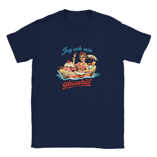 Jag och min glassbåt 50s Retro Inspired T-Shirt med retrodesign och färgstarka tryck