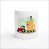 Keramisk Vit 11 oz Mugg ABC Farming - tidig Inlärning - Print Material