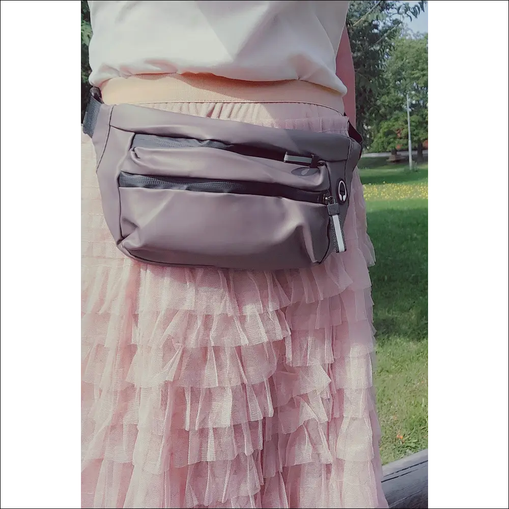 Khaki vattenavvisande midjeväska justerbar midja/crossbody - Midjeväska