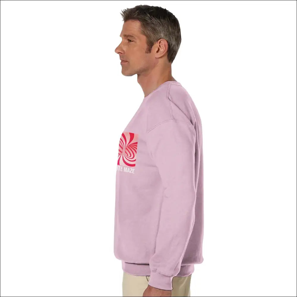 Lekfull och abstrakt sweatshirt med maze‑känsla - Print Material