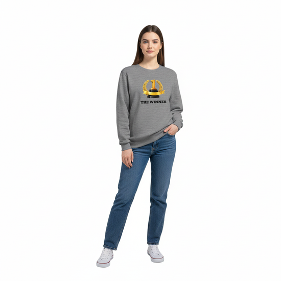 Grå Sweatshirt med trofe design