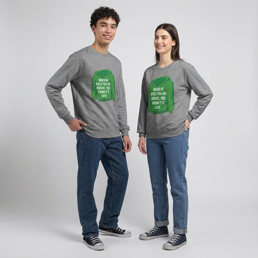 Grå Unisex Sweatshirt för Casual Dejting och Singlar