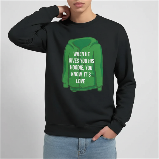 Grå Unisex Sweatshirt för Casual Dejting och Singlar