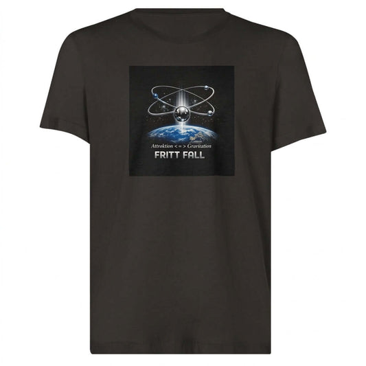 FRITT FALL Concept Tee med unik grafik som utforskar attraktion och gravitation på en unisex t-shirt.