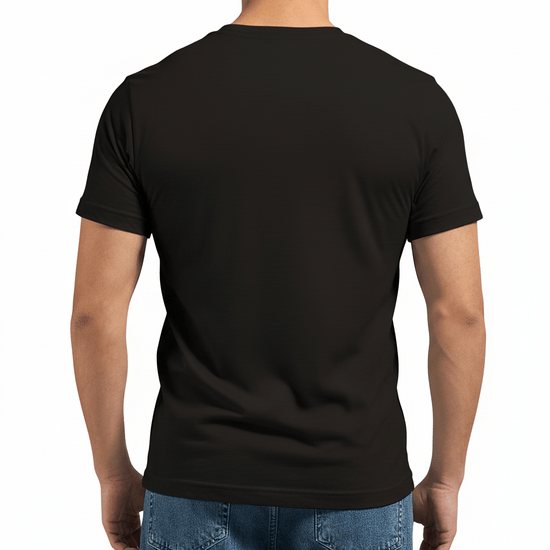 Bakvy av FRITT FALL Concept Tee i svart, unisex design, perfekt för mode och stil.
