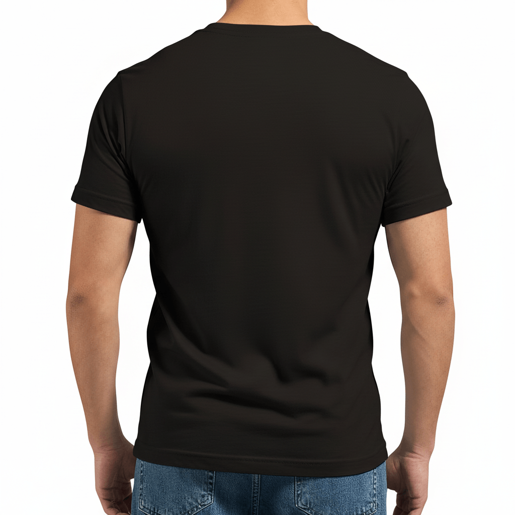 Bakvy av FRITT FALL Concept Tee i svart, unisex design, perfekt för mode och stil.