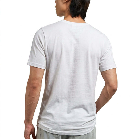 Käraste Far premium unisex t-shirt i bomull, bakvy av man som bär en vit t-shirt.