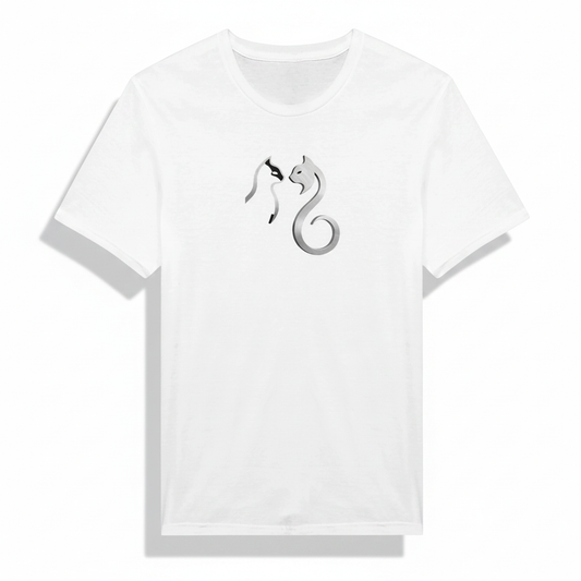 Two Cats Graphic T‑Shirt – Timeless Minimalist Art