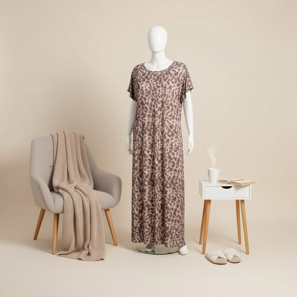 Night Dress – Cozy Summer Lounge Dress i mjukt och följsamt material med avslappnad siluett och fickor.