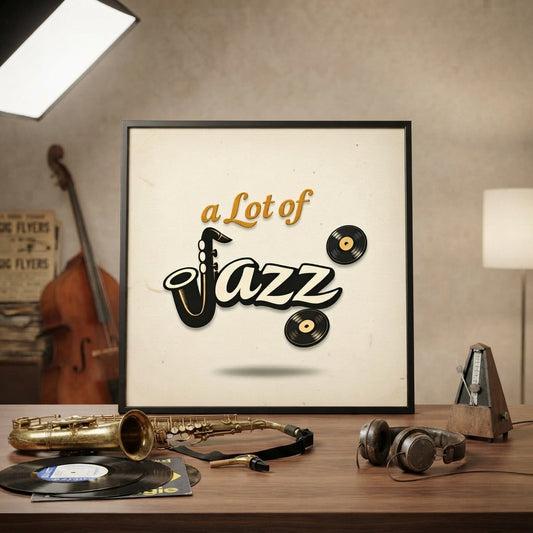 A Lot of Jazz Poster with Saxophone Lines