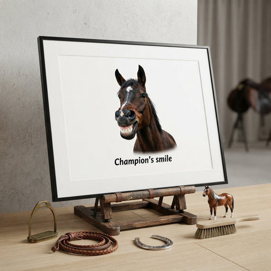 Champion: Poster med den bruna hästen
