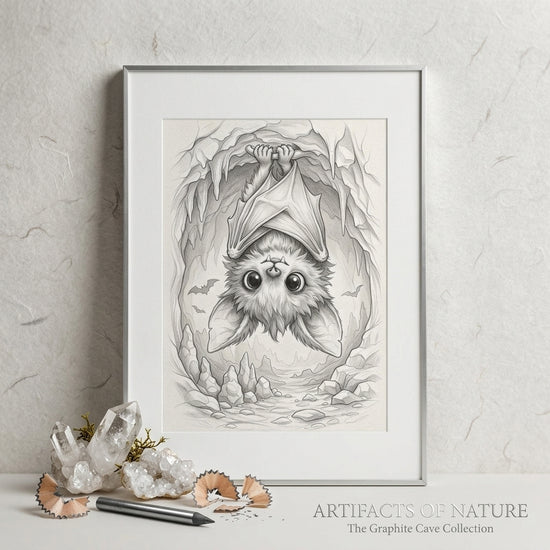 Cute Bat Sketch - Illustration skapad i en stilren skissstil, inspiration.