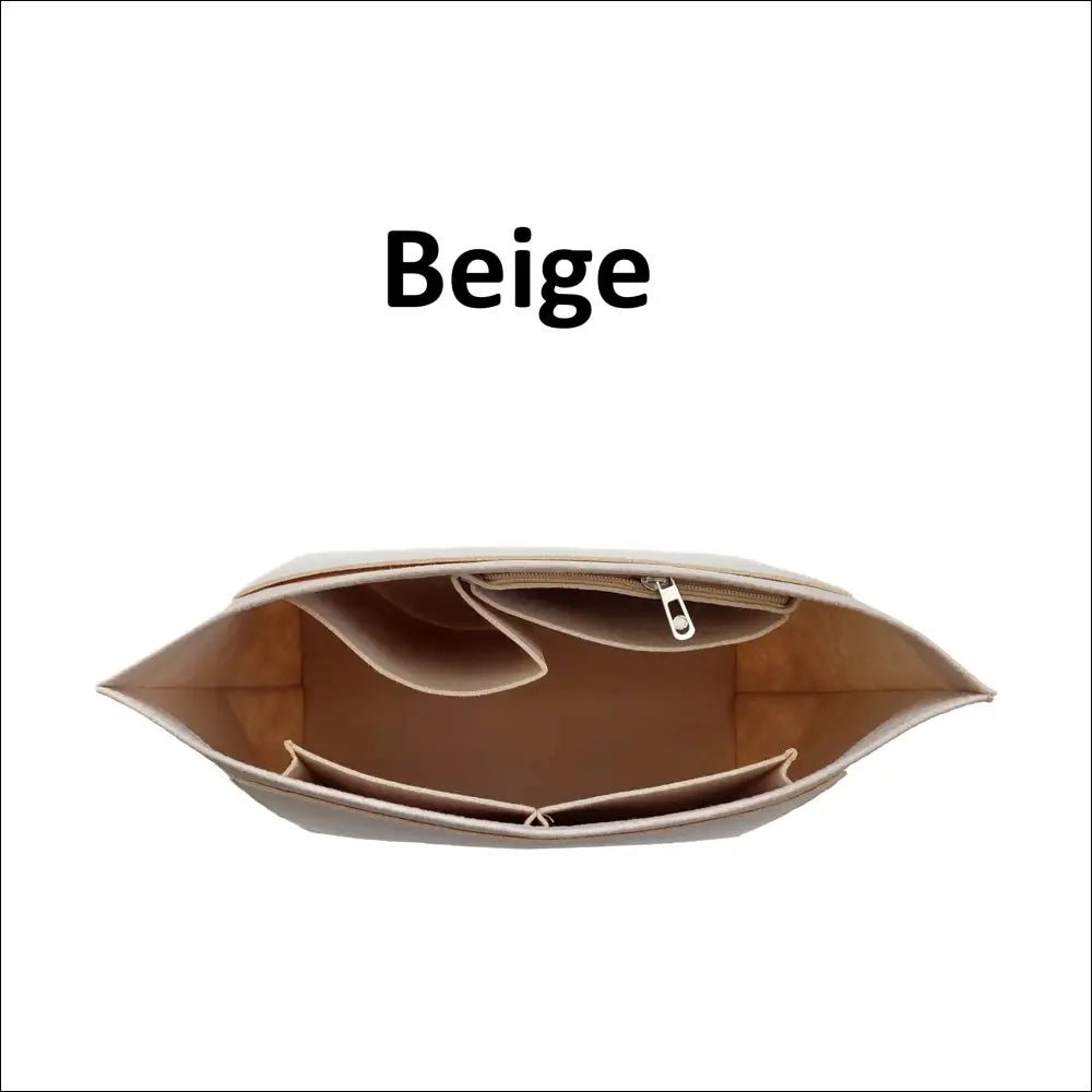 Longchamp organiserare i beige med smarta fack för praktisk och elegant förvaring.