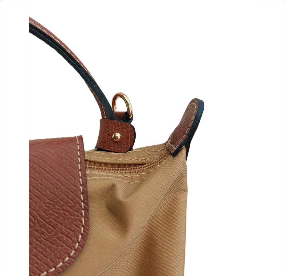 Longchamp Le Pliage Original Pochette Gul i nylon med handtag Sand / Mini single pack Design handväska