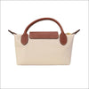 Longchamp Le Pliage Original Pochette Paper White med handtag / Mini single pack Design handväska