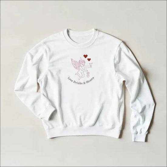 Love Drinks & Hearts Sweatshirt – Mysiga romantiska vibbar för alla