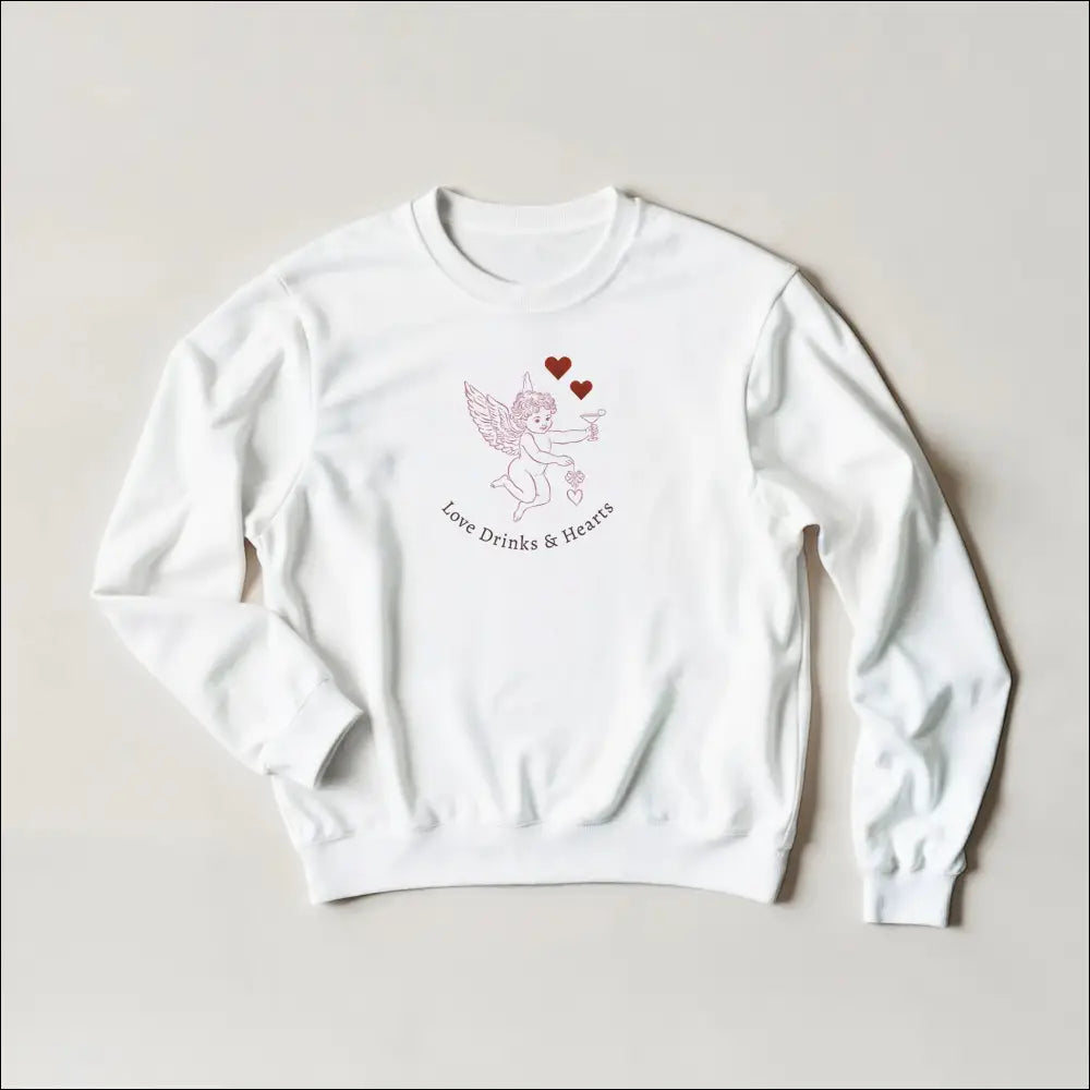 Love Drinks & Hearts Sweatshirt – Mysiga romantiska vibbar för alla