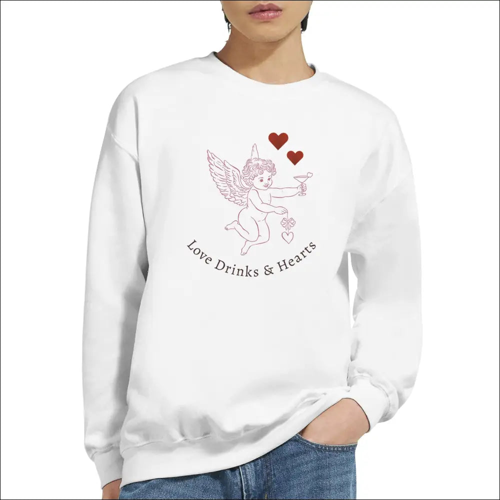 Love Drinks & Hearts Sweatshirt – Mysiga romantiska vibbar för alla