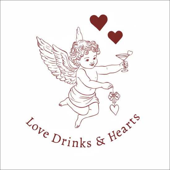 Love Drinks & Hearts Sweatshirt – Mysigt romantisk stämning för alla - Print Material