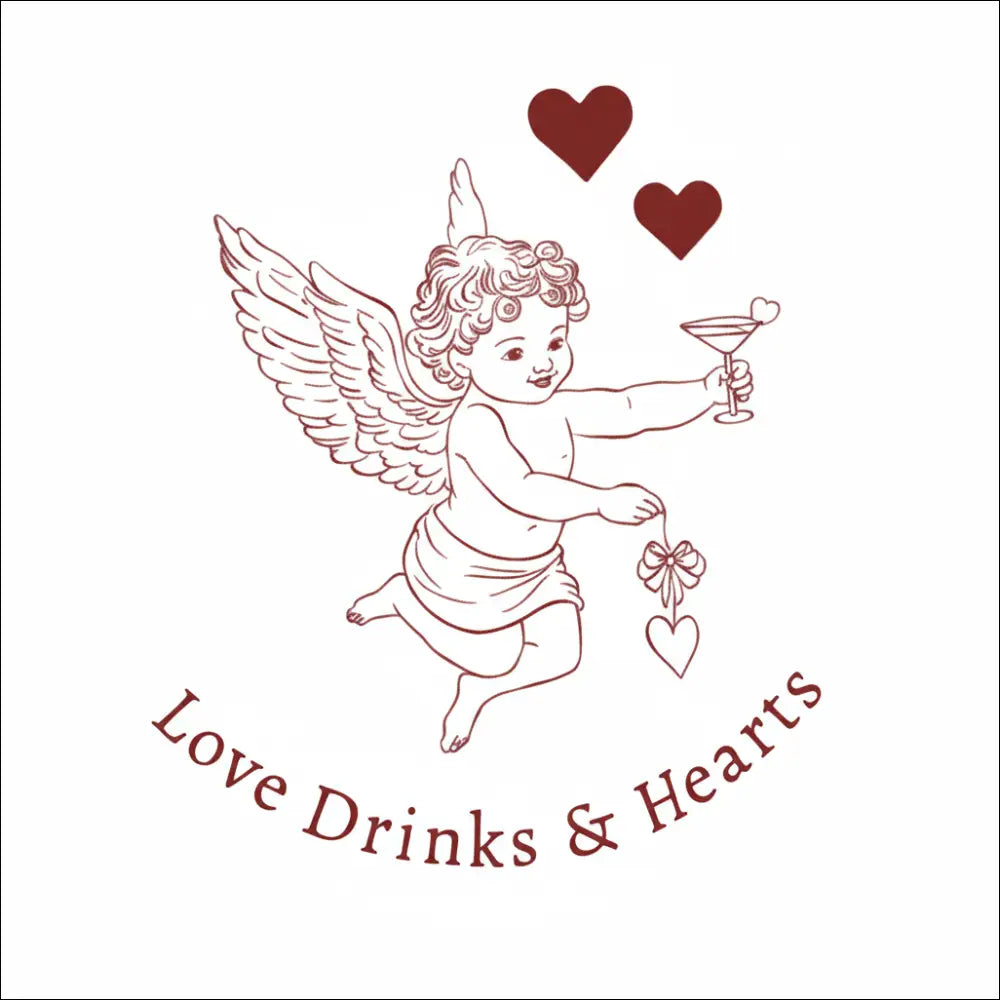 Love Drinks & Hearts Sweatshirt – Mysigt romantisk stämning för alla - Print Material
