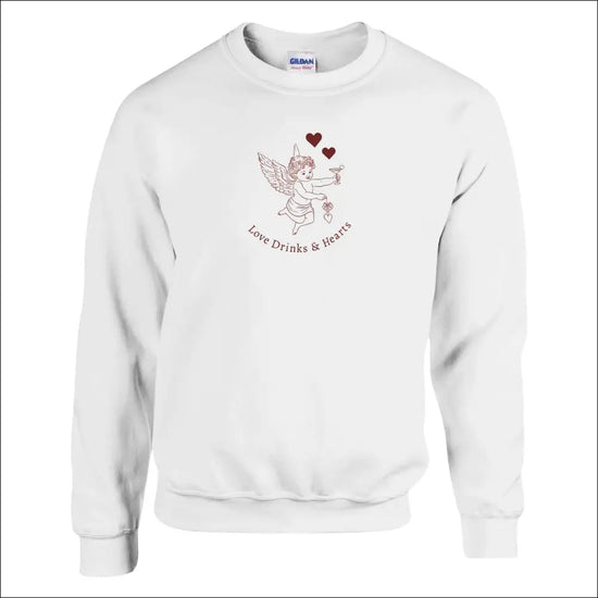 Love Drinks & Hearts Sweatshirt – Mysigt romantisk stämning för alla - Print Material
