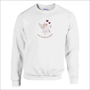 Love Drinks & Hearts Sweatshirt – Mysigt romantisk stämning för alla - Print Material
