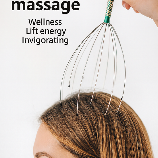 Punktmassage-verktyg för hårbotten, ett mjukt och energigivande verktyg för avslappning och cirkulation.