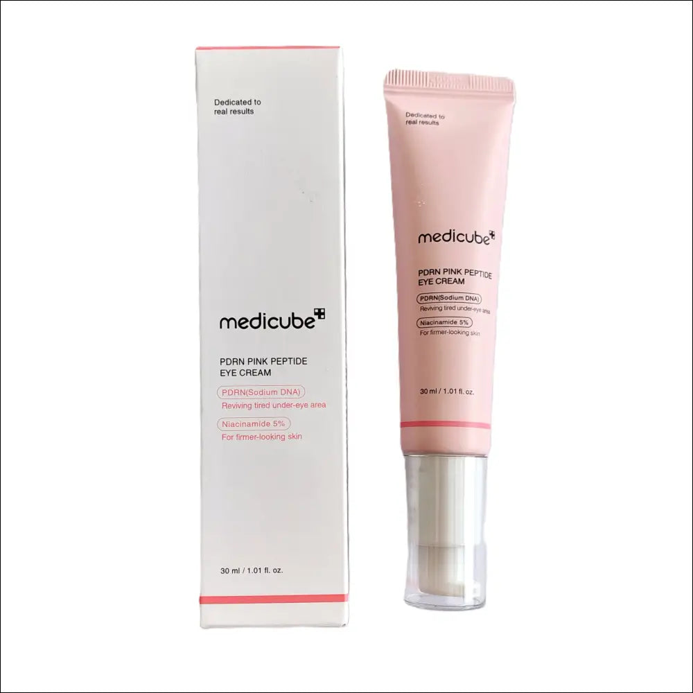 Medicube Eye Cream – PDRN Peptide – 30 ml packaging and tube, designed for enhancing under-eye areas.