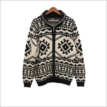Men’s Rollneck Knit Cardigan – Chunky Sweater Jacket