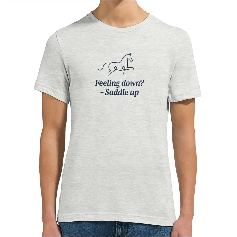 Minimalist Ryttar Tee – Unisex Sval Triblend Mix - Print Material