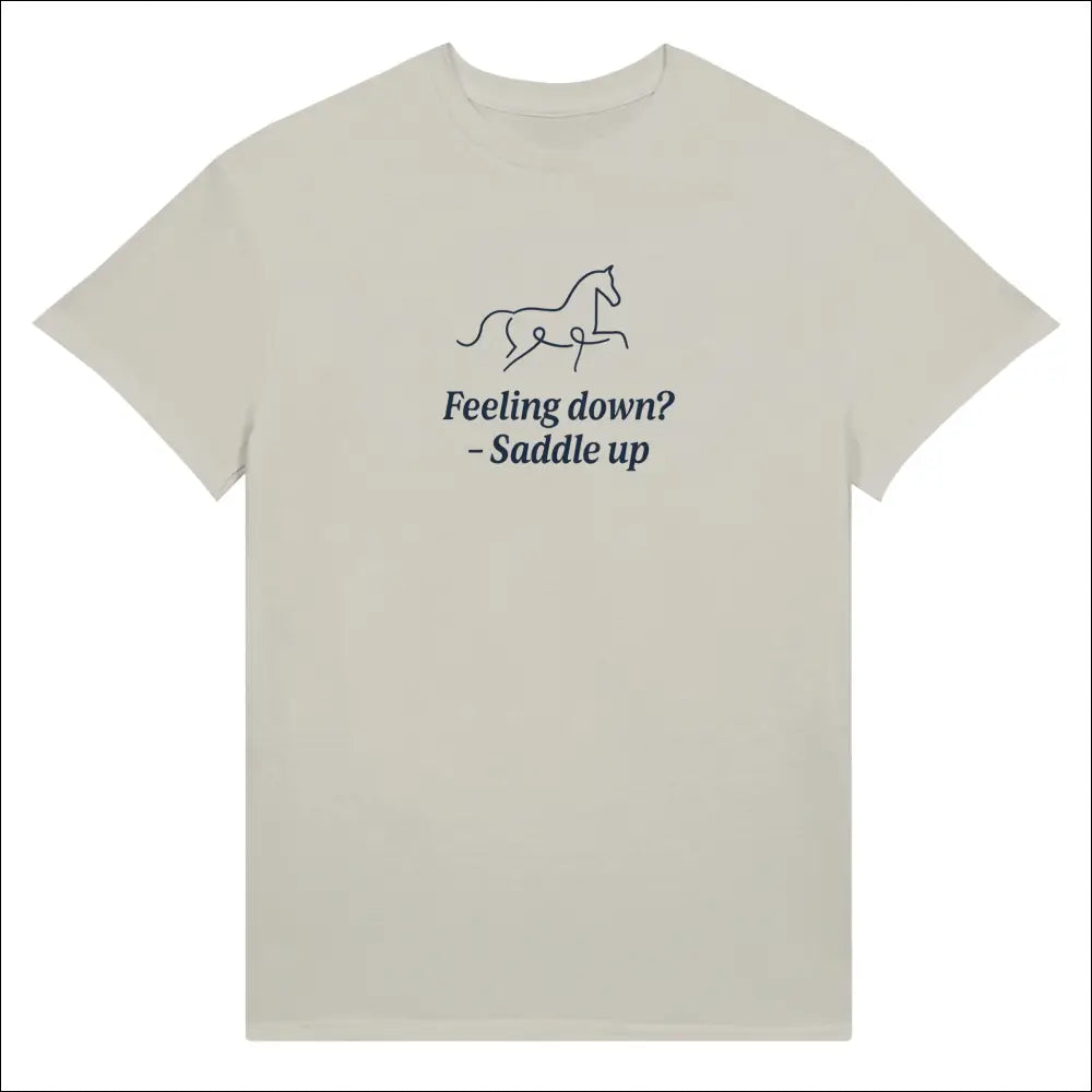 Minimalistisk Häst T‑shirt – Unisex Ryttartee (Gildan 2000) - Print Material