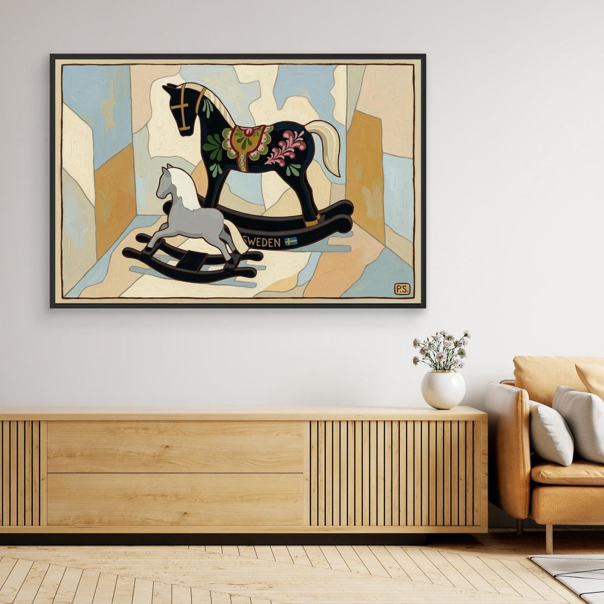 Swedish Rocking Horses Canvas