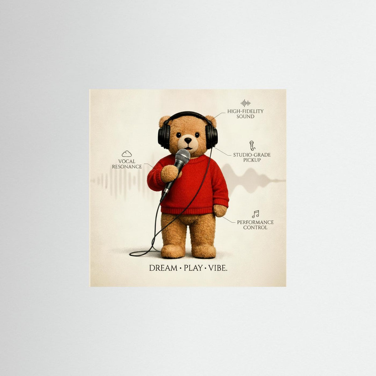Sonic Art Decor – Singing Teddy Bear Canvas Poster