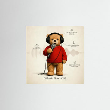 Sonic Art Decor – Singing Teddy Bear Canvas Poster