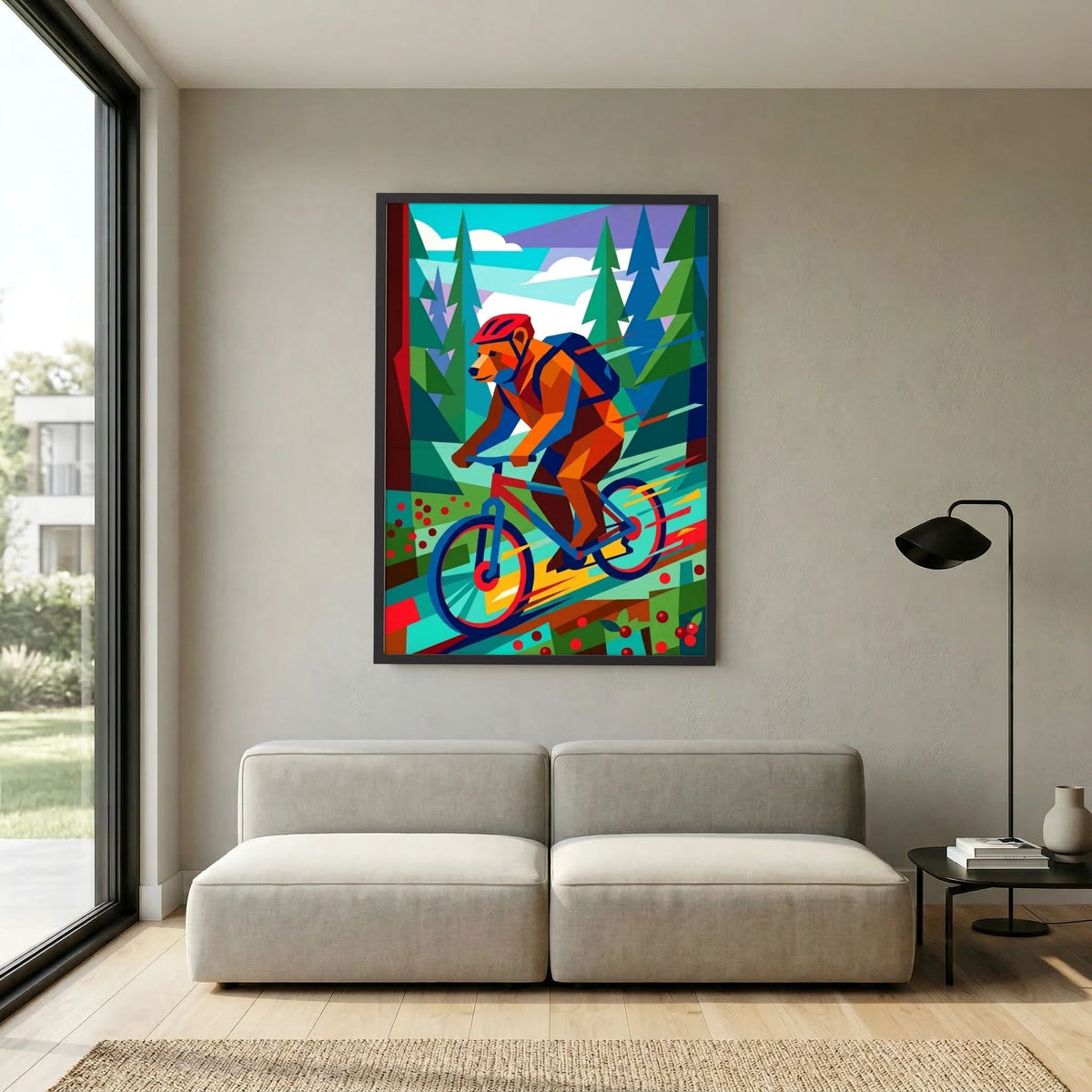 Trail Bear Bearly on Time Konstposter