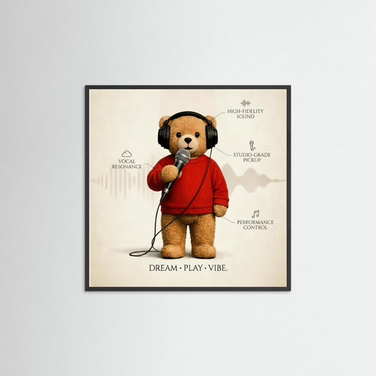 Sonic Art Decor – Singing Teddy Bear Canvas Poster