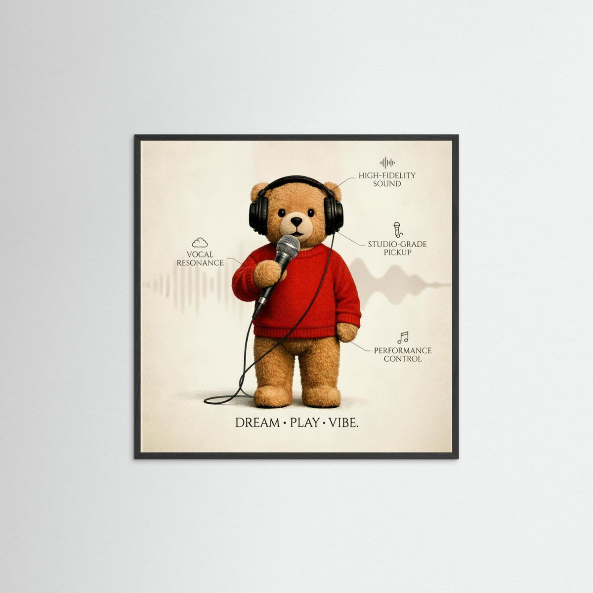 Sonic Art Decor – Singing Teddy Bear Canvas Poster
