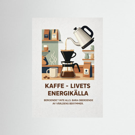 Koffein Poster – Livets Energi Källa, Modern Decor